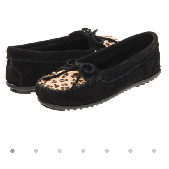 Minnetonka Shoes - MINNETONKA calf hair cheetah leopard moccasins